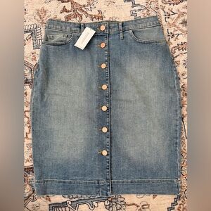 Banana Republic Blue Denim Pencil Skirt